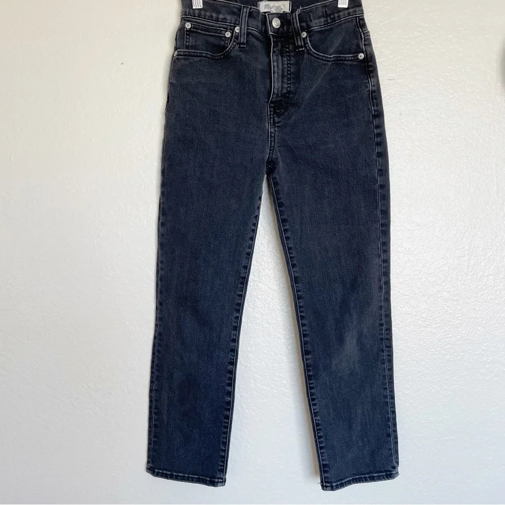 Madewell classic straight leg jean black Sz 24